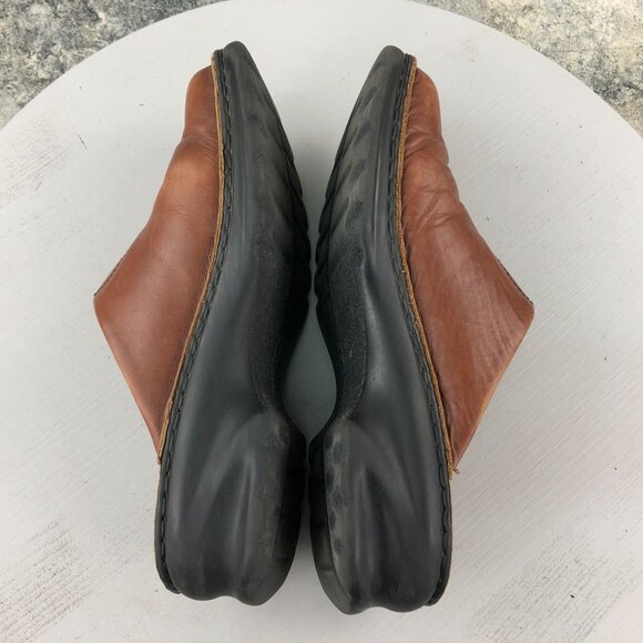 JOSEF SEIBEL Women's EU 39 (US 8-8.5) Brown Leather Slip On Mules Loafers - Picture 7 of 13